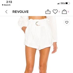 High waisted white shorts